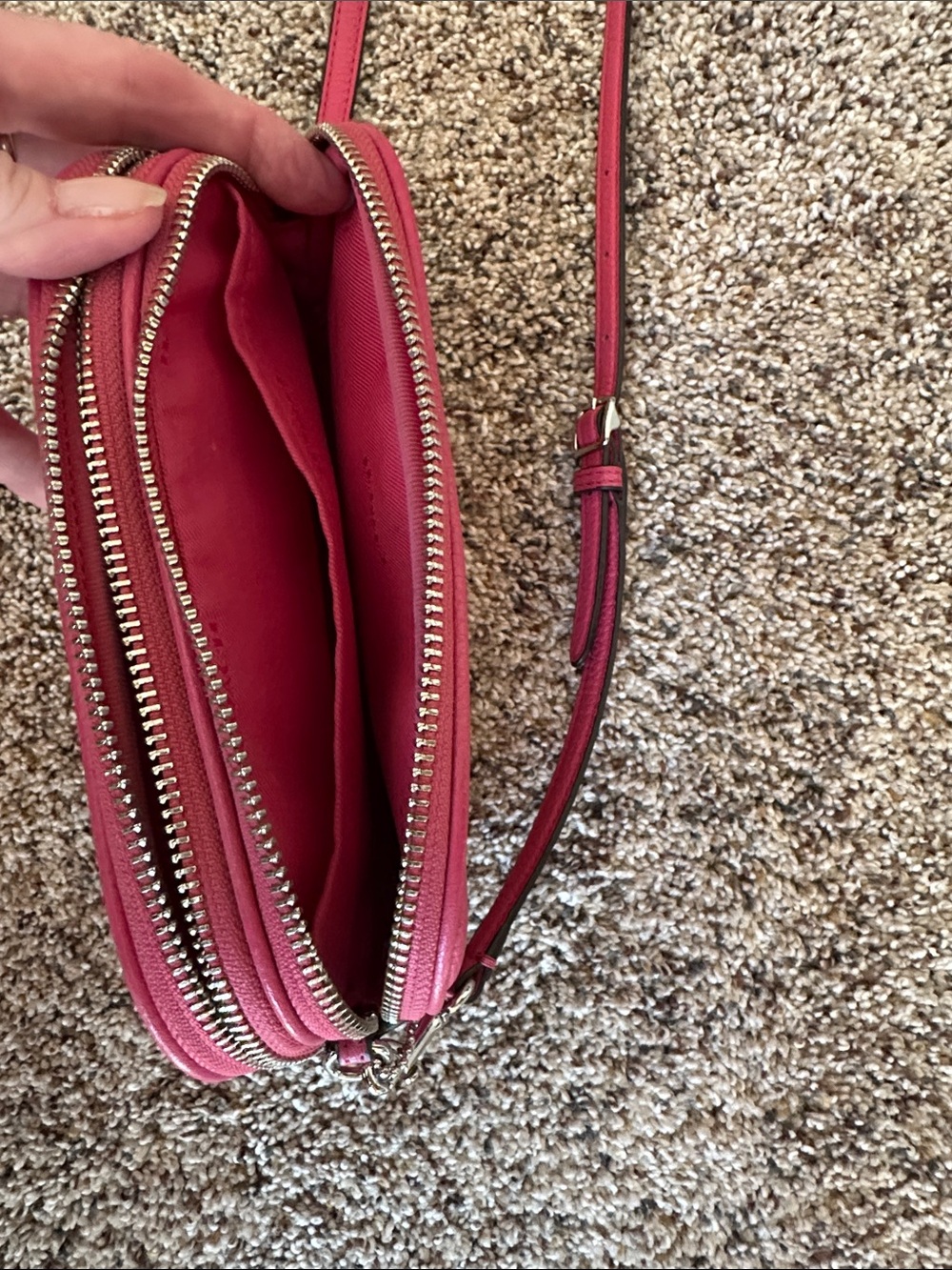Coach Pink Pebbled Leather Crossbody Bag - Picture 5 of 7